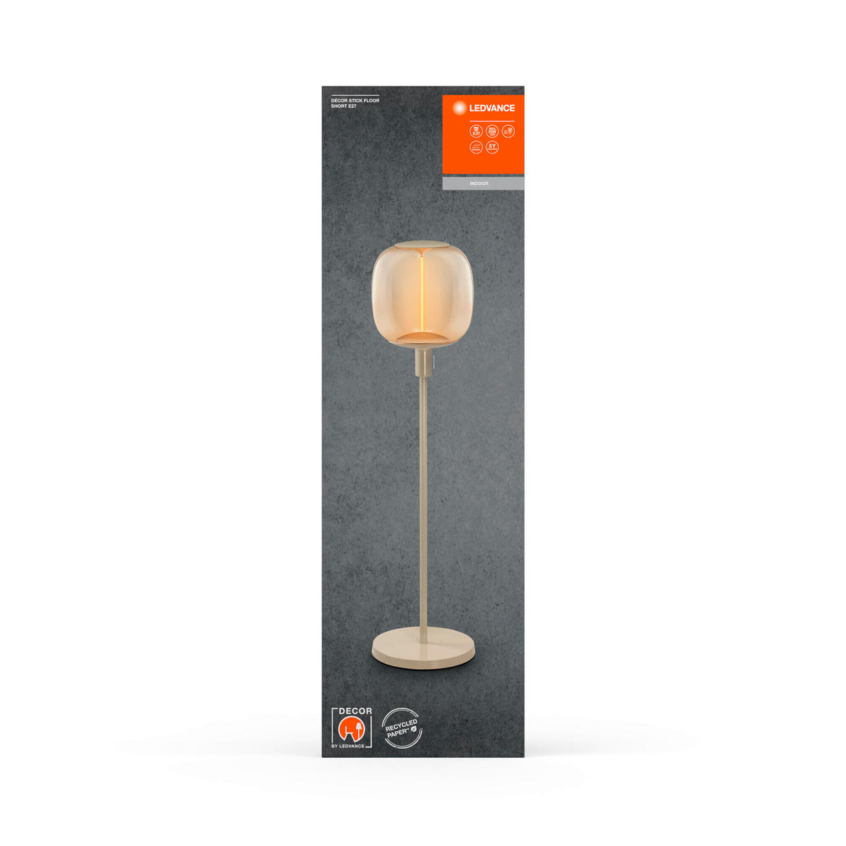 LEUCHTENFUß Decor Stick Floor 26/78 cm   - Beige, Basics, Metall (26/78cm) - Ledvance