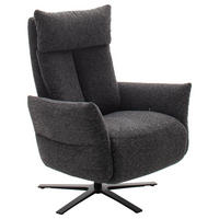 FERNSEHSESSEL in Chenille Graphitfarben  - Schwarz/Graphitfarben, Design, Textil/Metall (74/115/85cm) - Schöner Wohnen