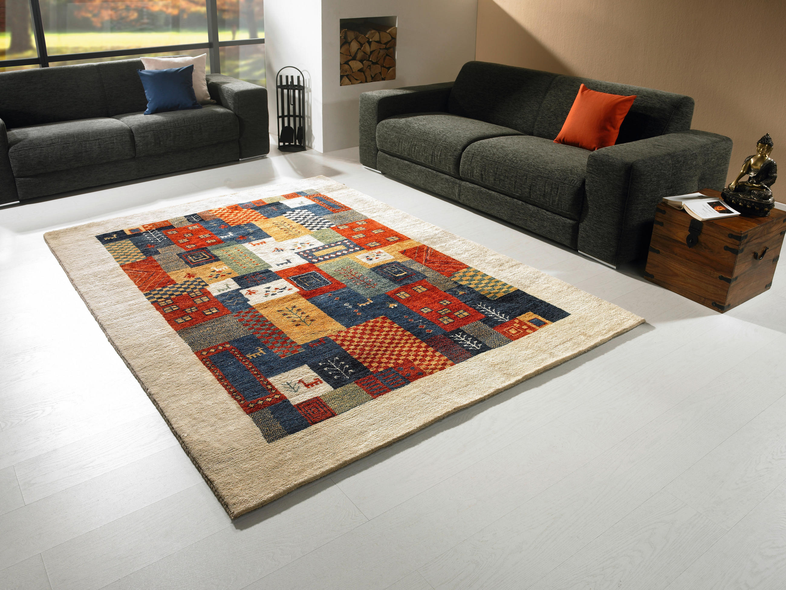 ORIENTALISK MATTA 200/300 cm Chrysopras Natur  - multicolor, Lifestyle, textil (200/300cm) - Cazaris