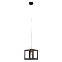 HÄNGELEUCHTE 25/25/150 cm  - Schwarz, LIFESTYLE, Holz/Metall (25/25/150cm) - Marama