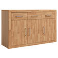 SIDEBOARD 130/80/42 cm  - Eichefarben/Silberfarben, Natur, Holz/Holzwerkstoff (130/80/42cm) - Linea Natura