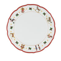 MATTALLRIK 27,5 cm  - vit/röd, Klassisk, keramik (27,5cm) - X-Mas