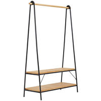 KLÄDHÄNGARE - furufärgad/svart, Design, metall/trä (111,5/170/45cm) - Carryhome