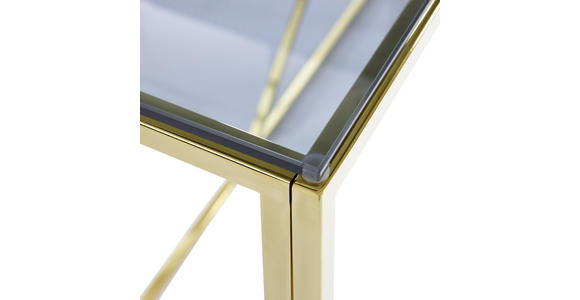KONSOLENTISCH in Metall, Glas 120/40/78 cm    - Goldfarben, Design, Glas/Metall (120/40/78cm) - Xora