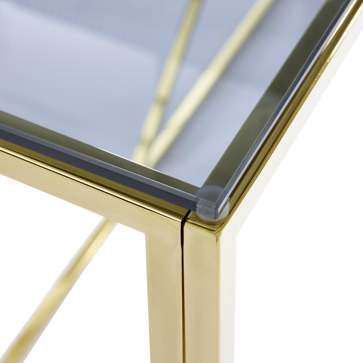 KONSOLENTISCH in Metall, Glas 120/40/78 cm   - Goldfarben, Design, Glas/Metall (120/40/78cm) - Xora