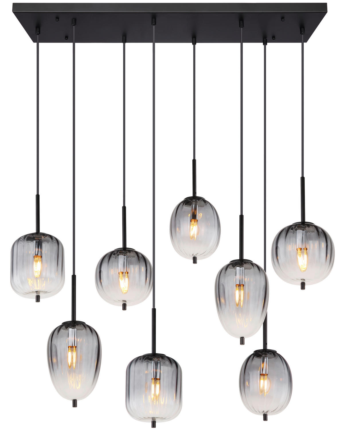 HÄNGELEUCHTE 102,5/32,5/120 cm  - Klar/Schwarz, Design, Glas/Kunststoff (102,5/32,5/120cm)
