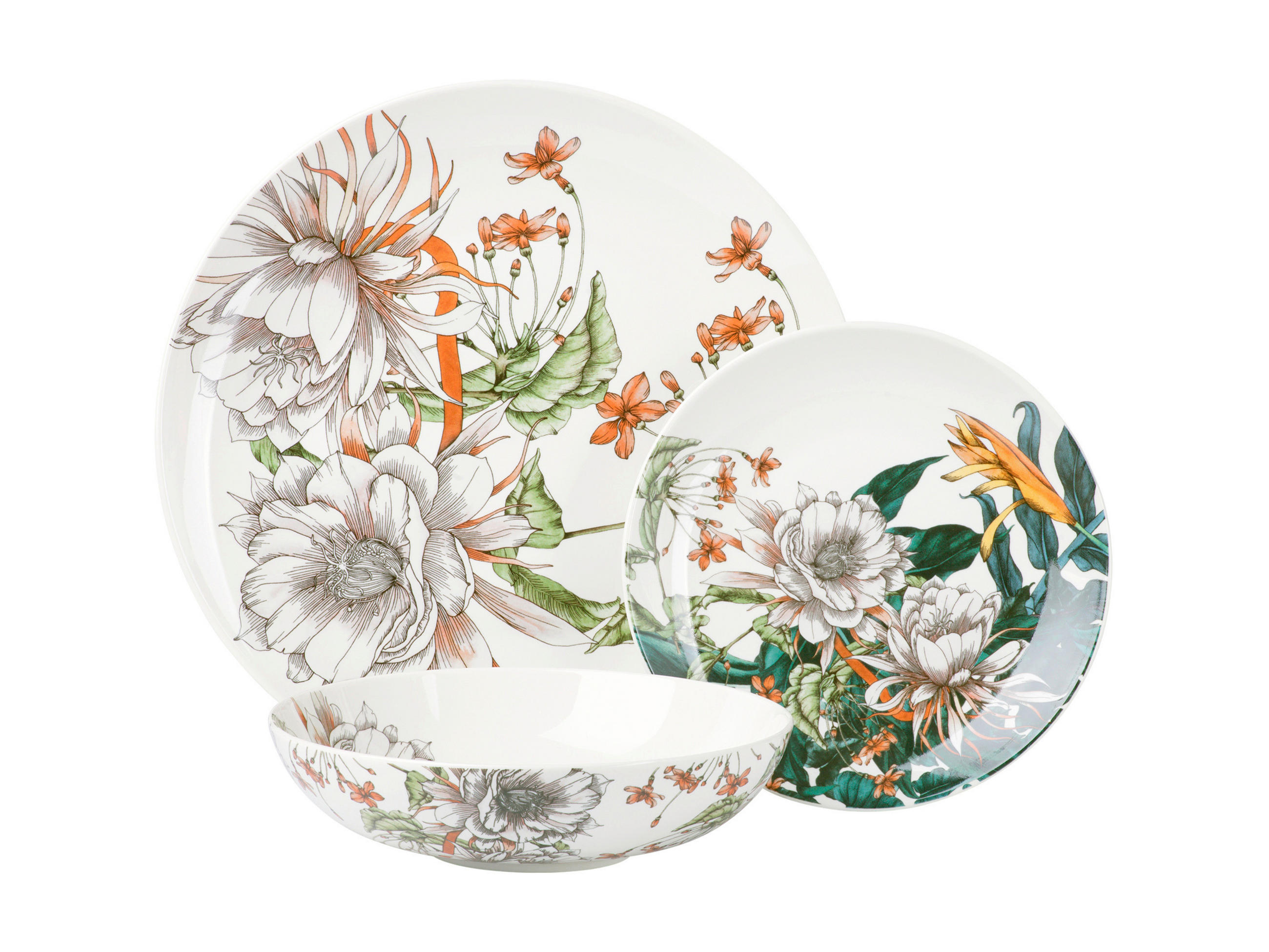 JEDÁLENSKÝ SERVIS kostný porcelán (bone china) keramika  - Basics, keramika - Maxwell & Williams
