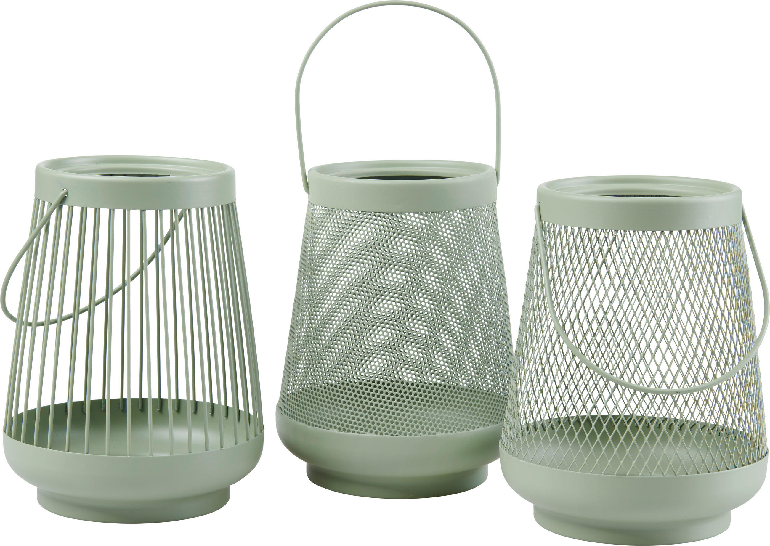 LATERNE - Grün, Trend, Metall (15/19,5cm) - Ambia Home
