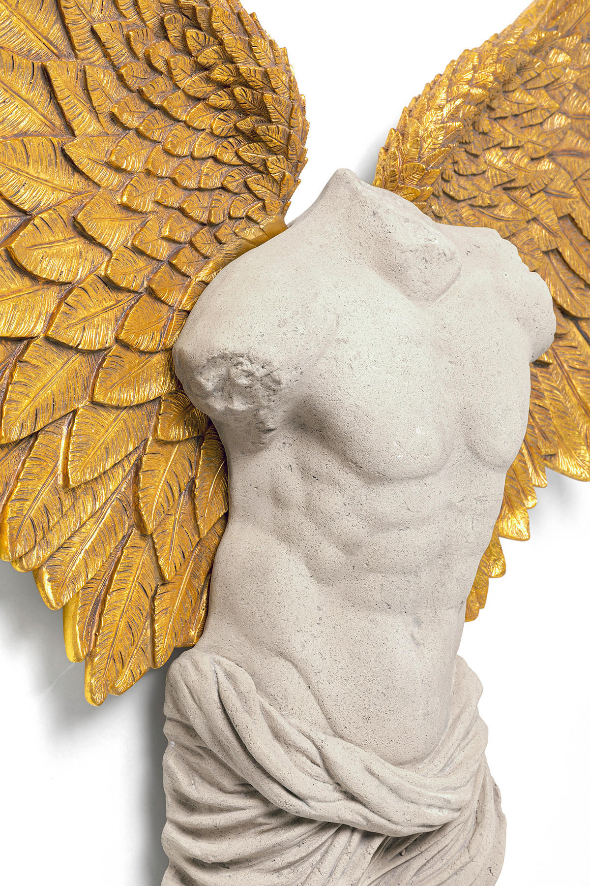 SKULPTUR - Goldfarben/Weiß, Kunststoff (208/136/26,5cm) - Kare-Design