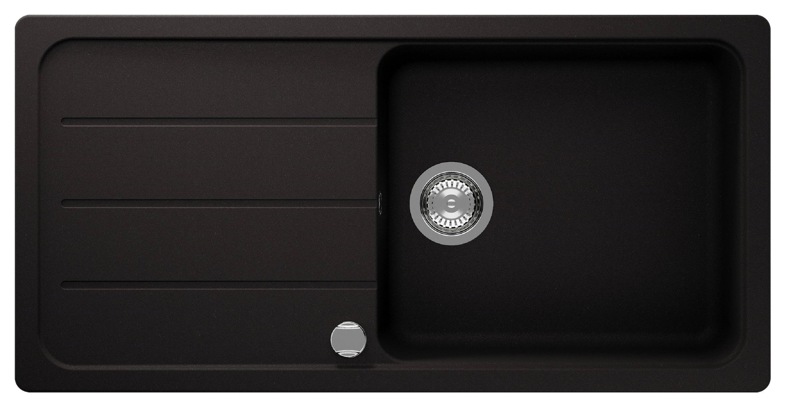 SPÜLE AUSTIN100X50S  - Schwarz, Design, Stein (100/20/50cm) - Respekta