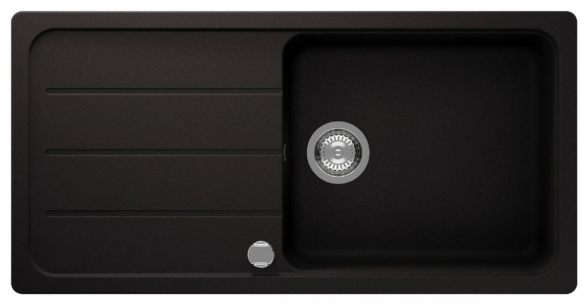 SPÜLE AUSTIN100X50S  - Schwarz, Design, Stein (100/20/50cm) - Respekta