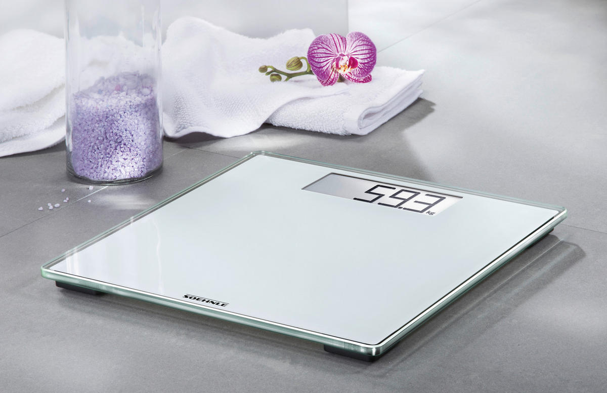 PERSONENWAAGE STYLE SENSE COMFORT 100  - Weiß, Basics, Glas/Kunststoff (31/31/2cm) - Soehnle