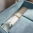 BOXSPRINGSOFA in Webstoff Blau, Grau  - Blau/Schwarz, Design, Holz/Textil (242/75/110cm) - Novel