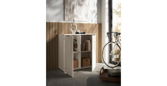 KOMMODE in 90/90/40 cm - Kaschmir/Schwarz, Basics, Holzwerkstoff/Kunststoff (90/90/40cm) - Carryhome