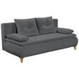 SCHLAFSOFA Webstoff Anthrazit  - Eichefarben/Anthrazit, Design, Kunststoff/Textil (202/94/104cm) - Carryhome