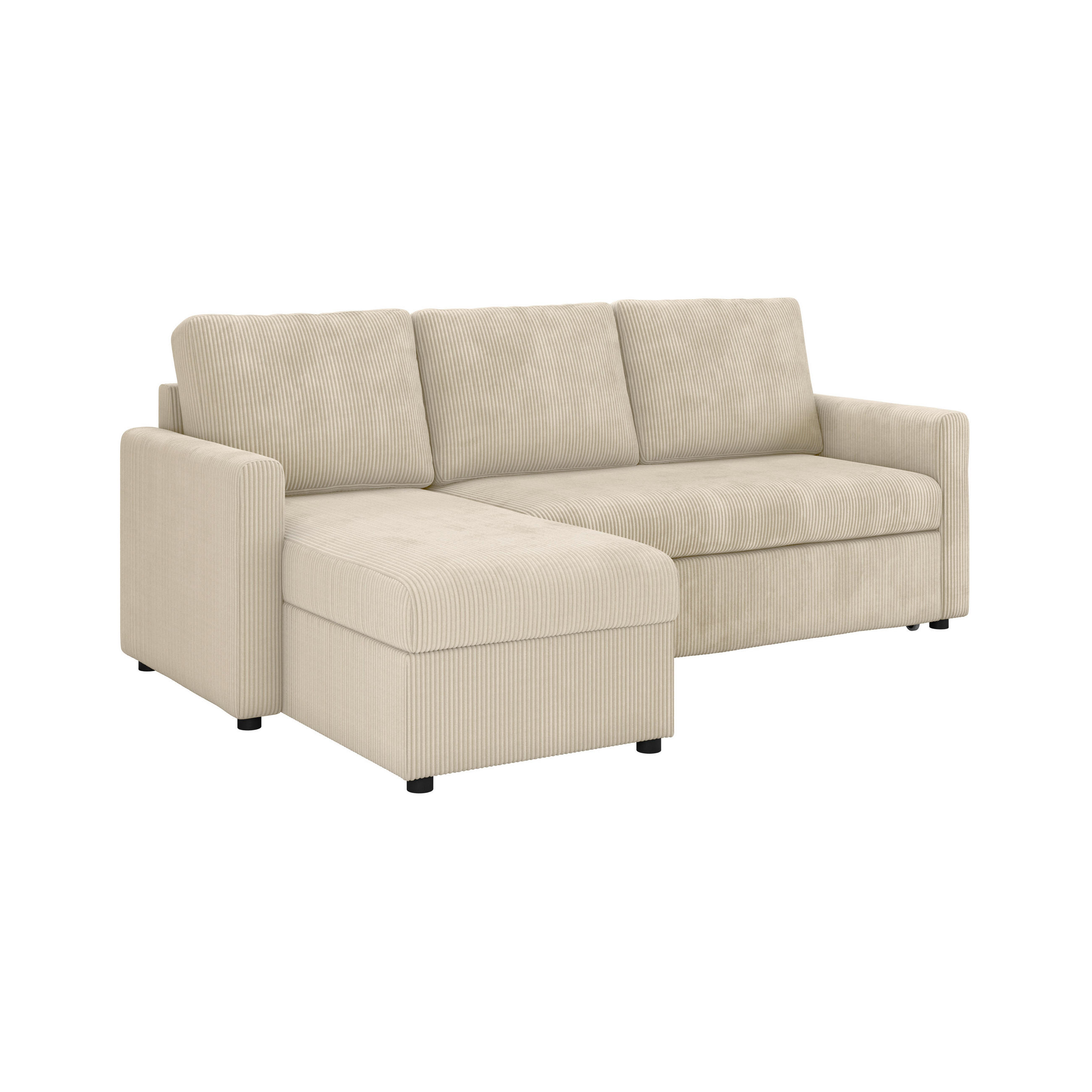 ECKSOFA Beige  - Beige, Basics, Holz/Kunststoff (215/145cm) - MID.YOU