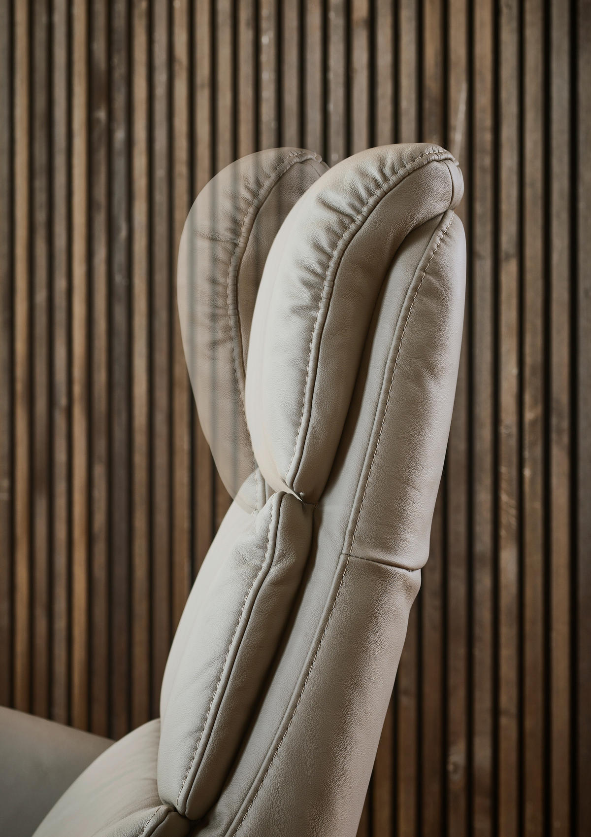 RELAXSESSEL in Leder Greige  - Greige/Schwarz, Design, Leder/Metall (76/108/86cm) - Dieter Knoll