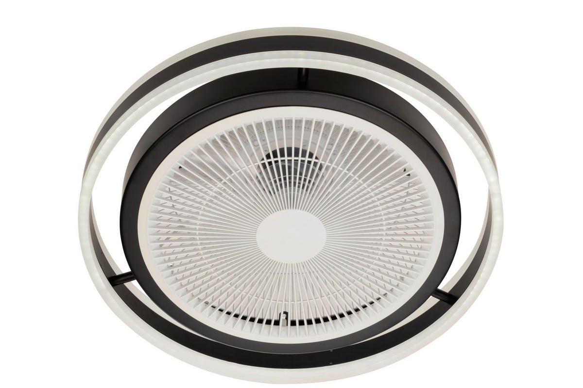 PLAFONSKI VENTILATOR   - prozirna/bela, Dizajnerski, metal/plastika (49,5/16,8cm) - Mican