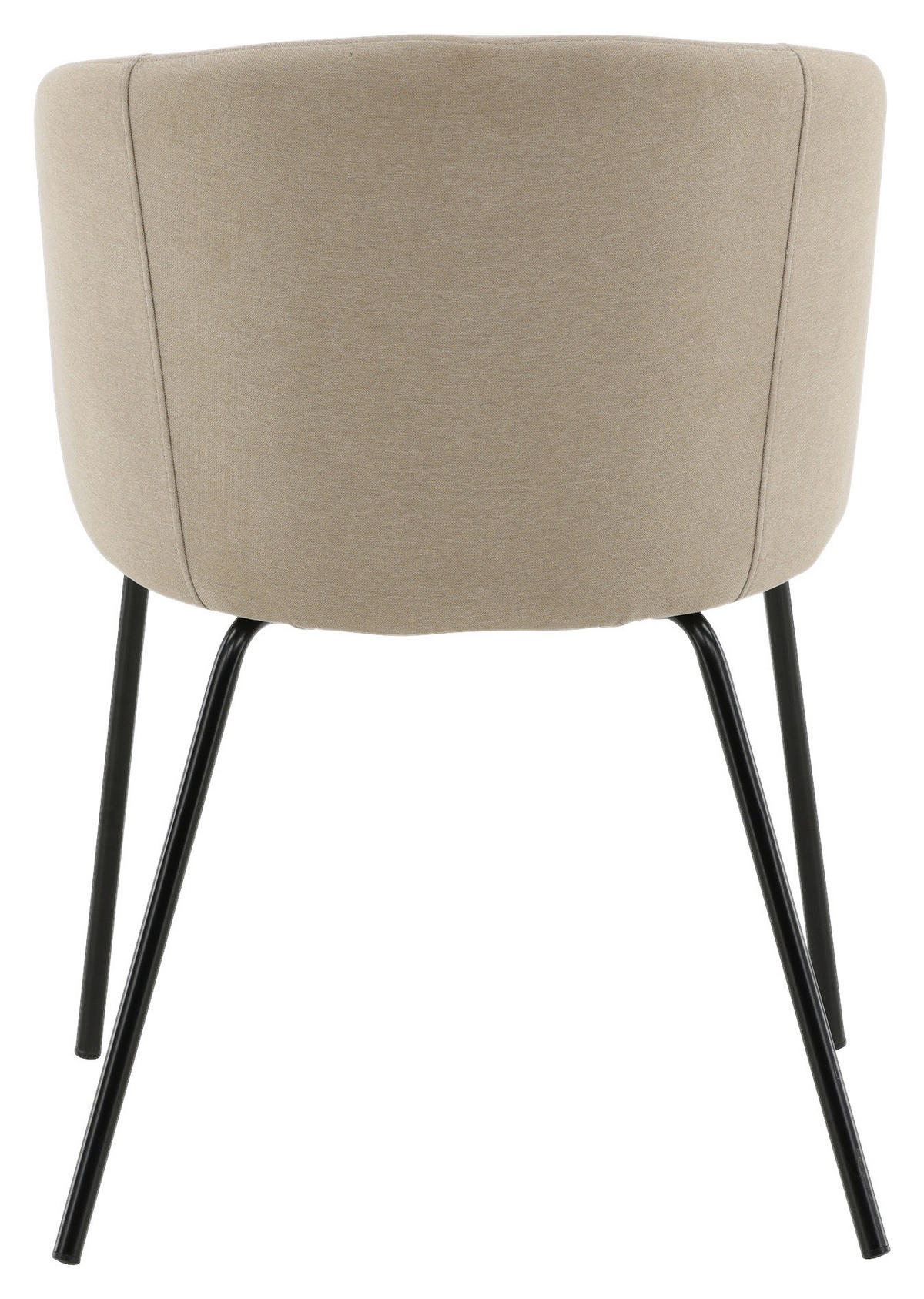 STUHL Samt Schwarz, Beige  - Beige/Schwarz, Design, Holz/Kunststoff (55/78/55cm) - Livetastic