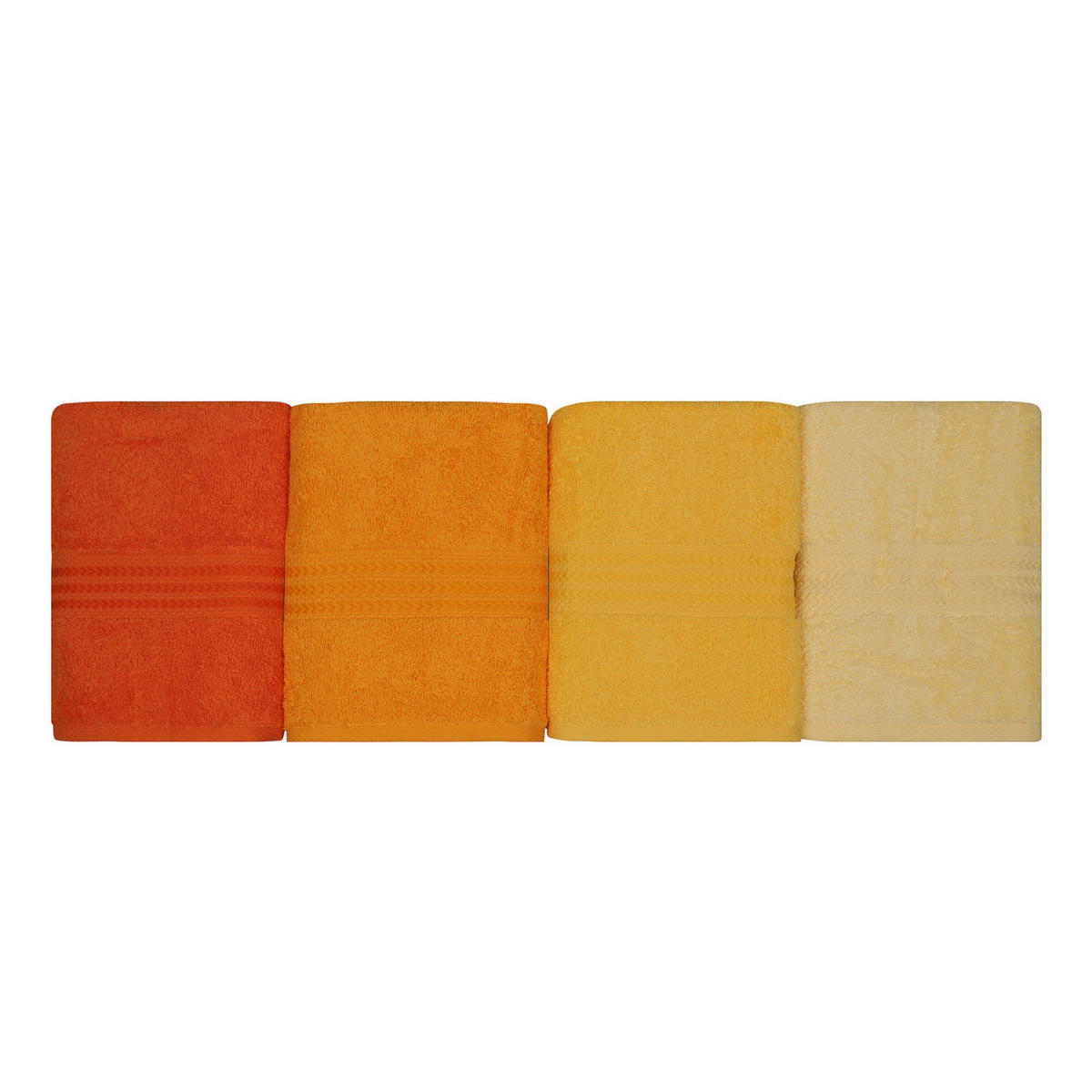 HANDTUCHSET Gelb, Orange, Hellgelb, Dunkelorange  - Gelb/Hellgelb, Basics, Textil (50/90cm)