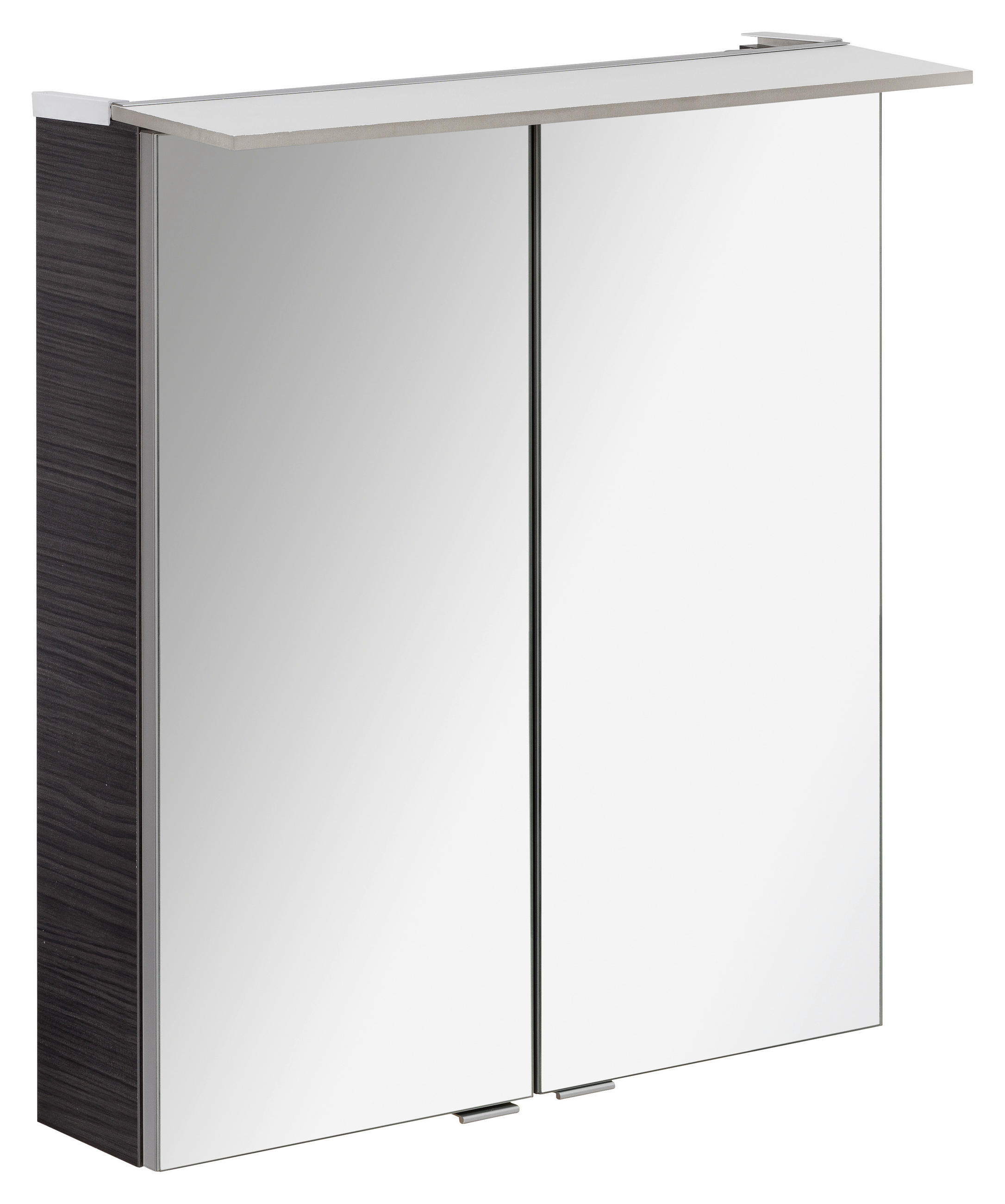 SPIEGELSCHRANK 60/69,5/23,5 cm  - Dunkelbraun/Silberfarben, MODERN, Glas/Holzwerkstoff (60/69,5/23,5cm) - MID.YOU