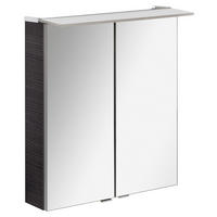 SPIEGELSCHRANK 60/69,5/23,5 cm  - Dunkelbraun/Silberfarben, MODERN, Glas/Holzwerkstoff (60/69,5/23,5cm) - MID.YOU