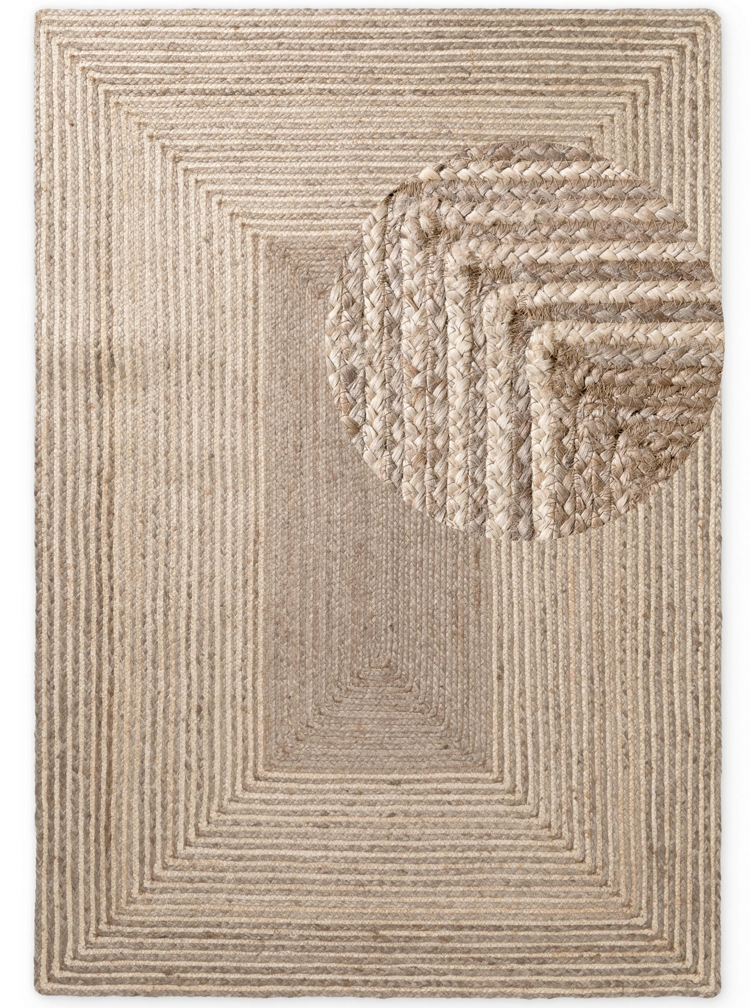 JUTETEPPICH 200/300 cm Juno Creme, Graubraun rechteckig  - Graubraun/Creme, Natur, Textil (200/300cm) - Hanse Home