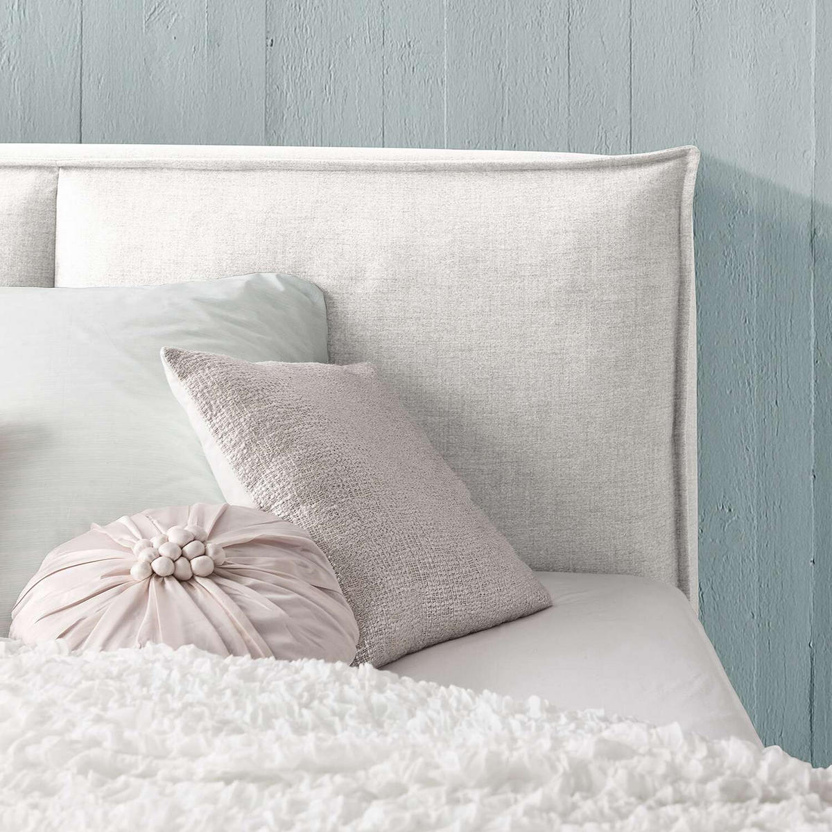BOXSPRINGBETT KINX - Creme/Schwarz, Design, Textil (180/220cm) - home24