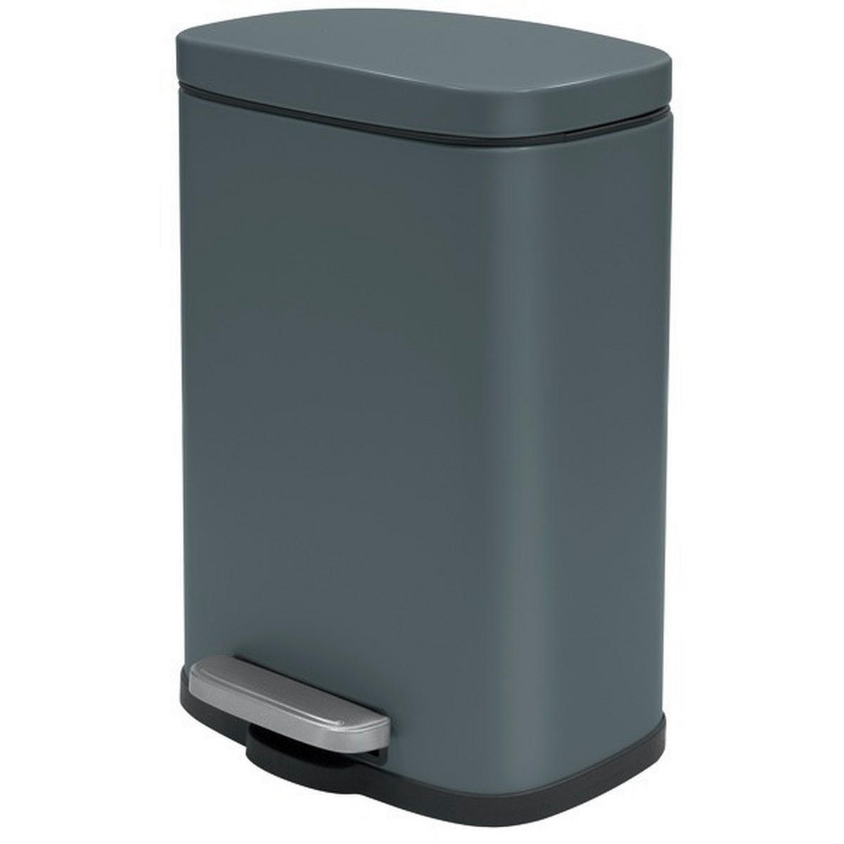 TRETEIMER AKIRA 5 L  - Dunkelgrau/Schwarz, Basics, Kunststoff/Metall (21,4/17,6/30cm) - Spirella