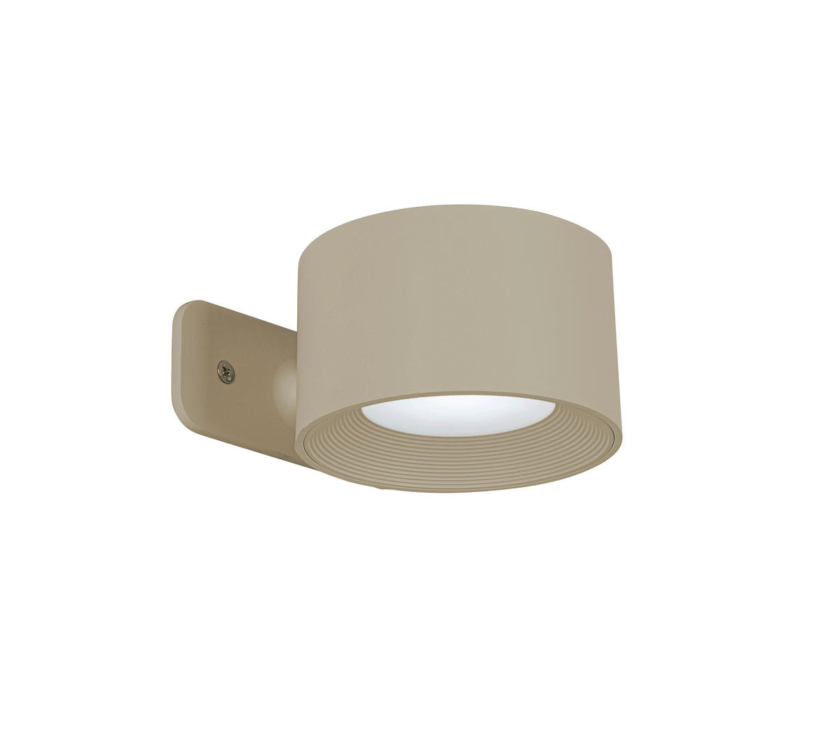 AKKU-WANDLEUCHTE - Sandfarben, Basics, Kunststoff/Metall (9,2/8/4,5cm) - Novel