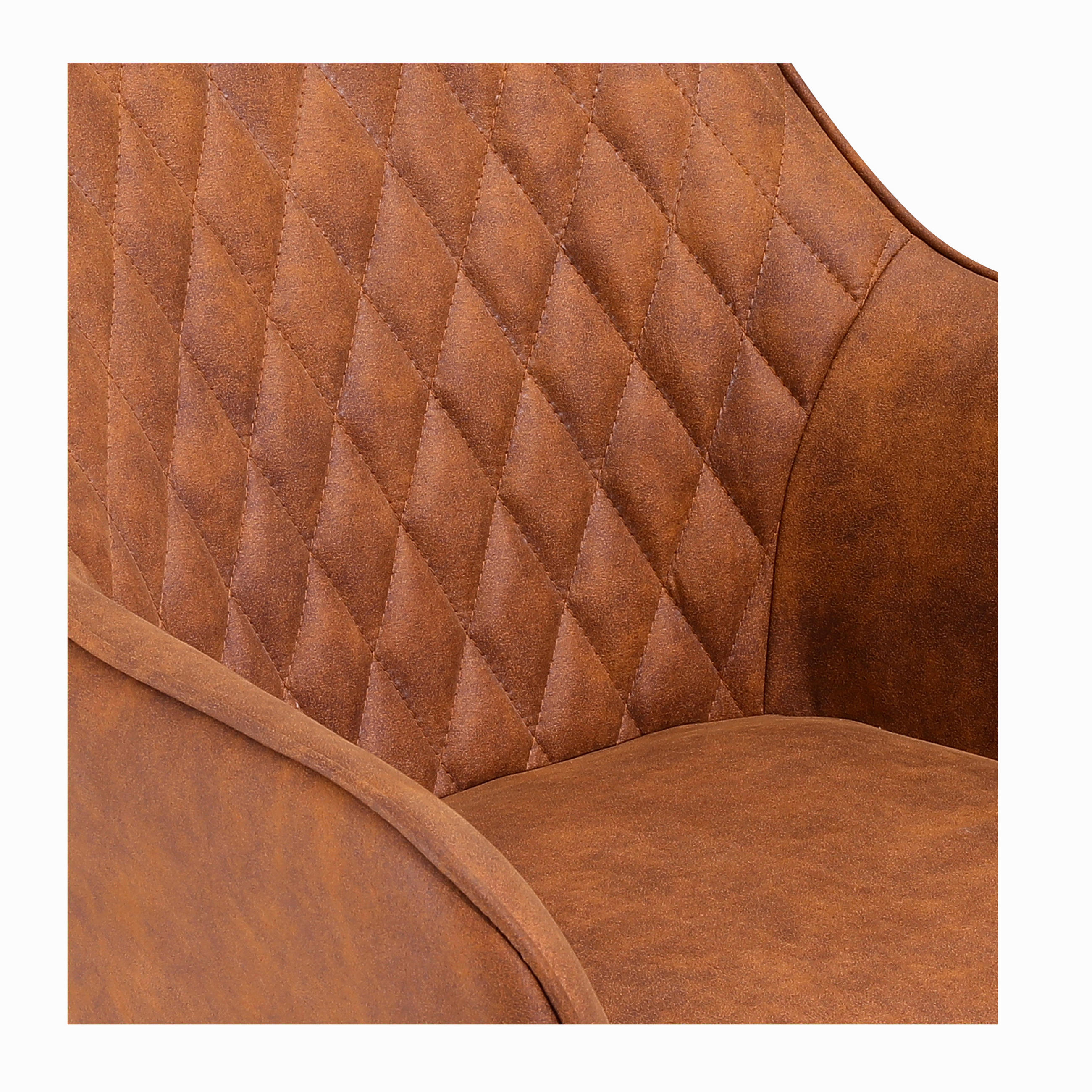 Thumbnail - Livetastic Armlehnstuhl-Set, Braun, Textil, Raute, Flachrohr, 56.5x83x63 cm, Esszimmer, Stühle, Esszimmerstühle, Esszimm...