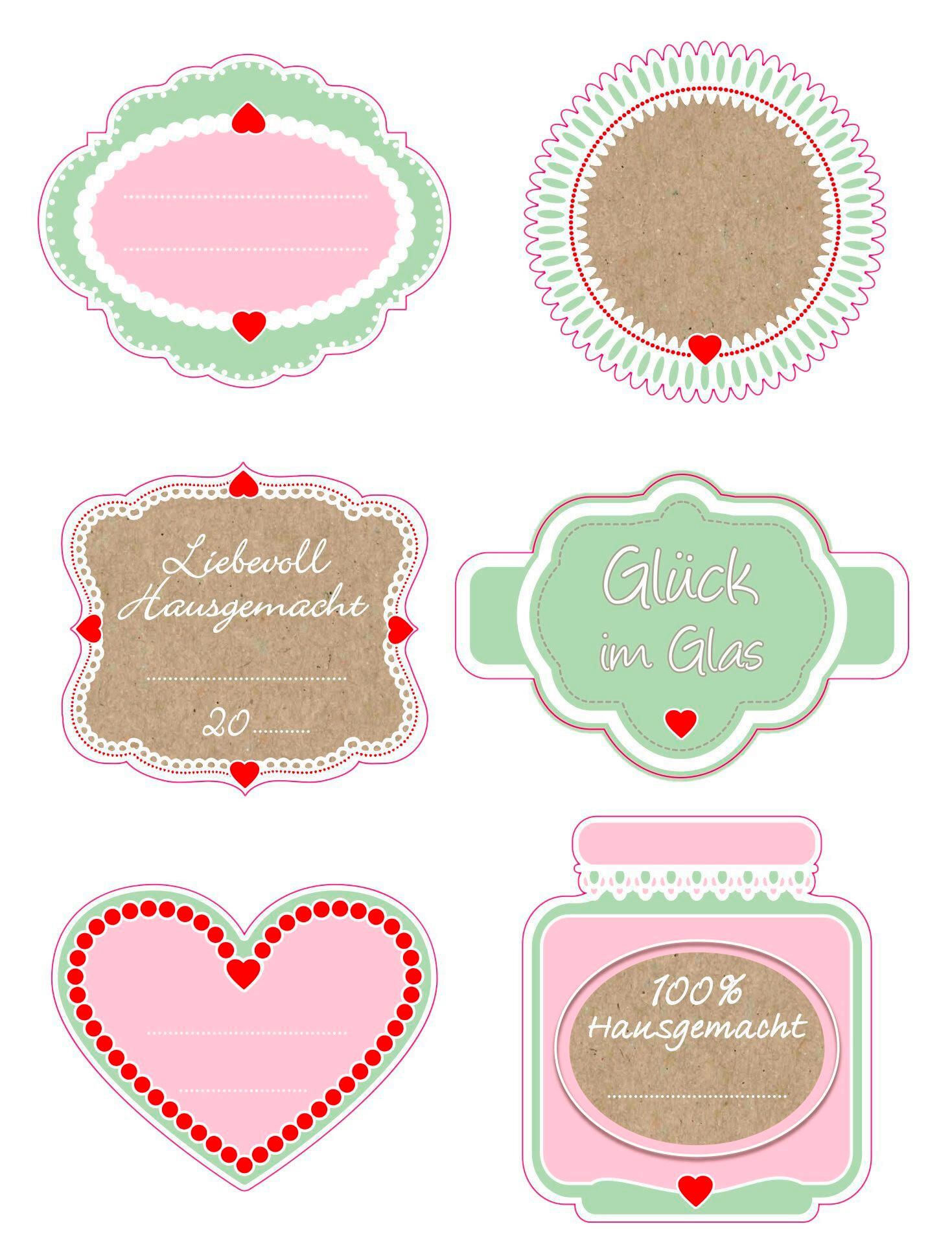 ETIKETTEN - Rot/Braun, Basics, Papier (16cm) - Dr.Oetker