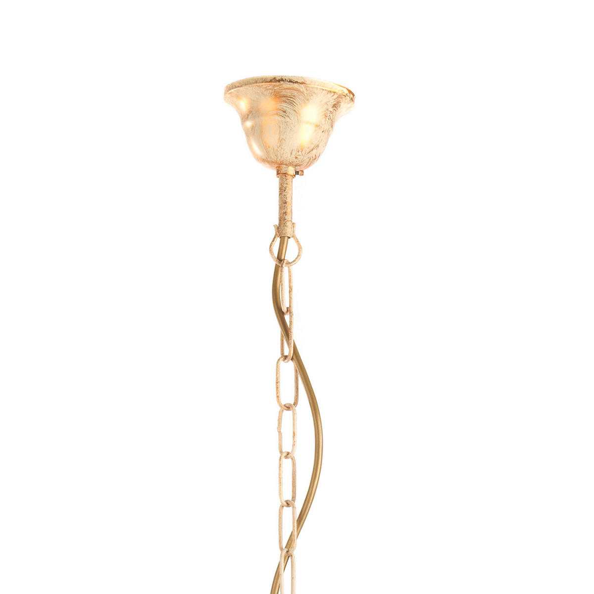 KRONLEUCHTER 75/82 cm   - Weiß, KONVENTIONELL, Glas/Metall (75/82cm)