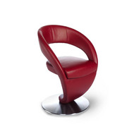STOL, kovina, usnje bordo, nerjaveče jeklo - bordo/nerjaveče jeklo, Design, kovina/usnje (62/86/61cm) - Moderano