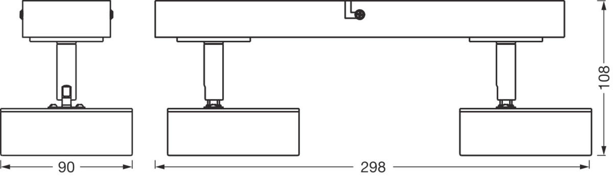 LED-STRAHLER 29,8/9/10,8 cm   - Weiß, Design, Holz/Kunststoff (29,8/9/10,8cm) - Osram