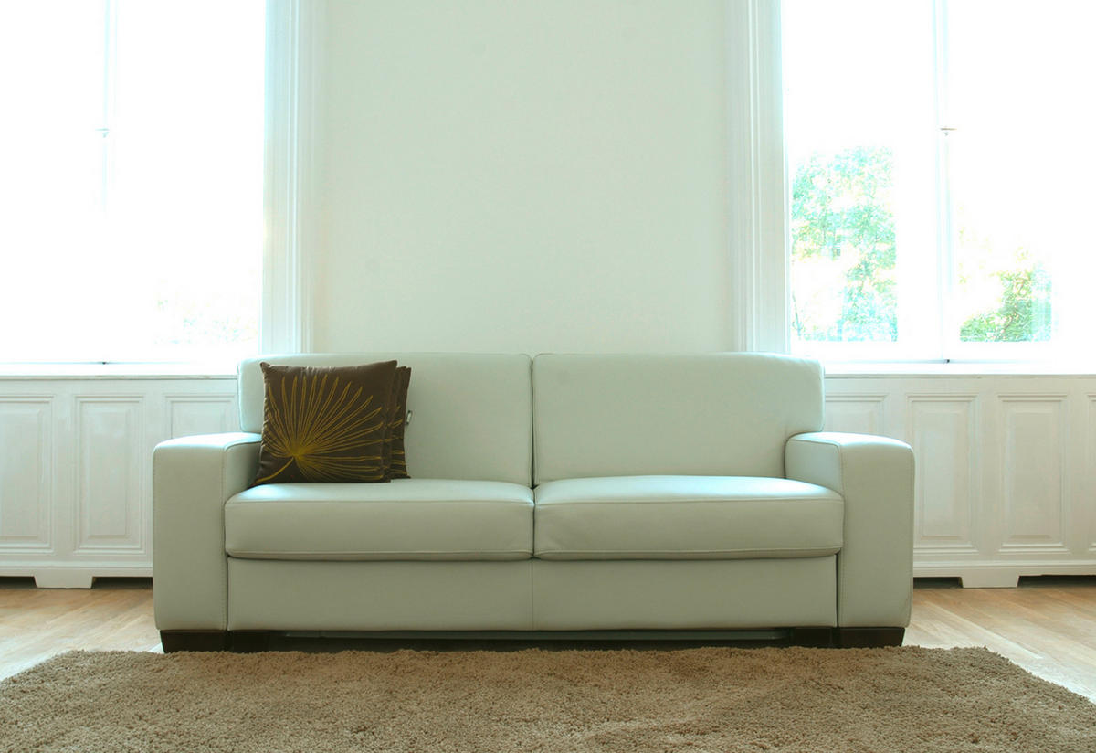 ÜLŐGARNITÚRA bőr  - diófa, Basics, bőr/fa (200/81/95cm) - Andante