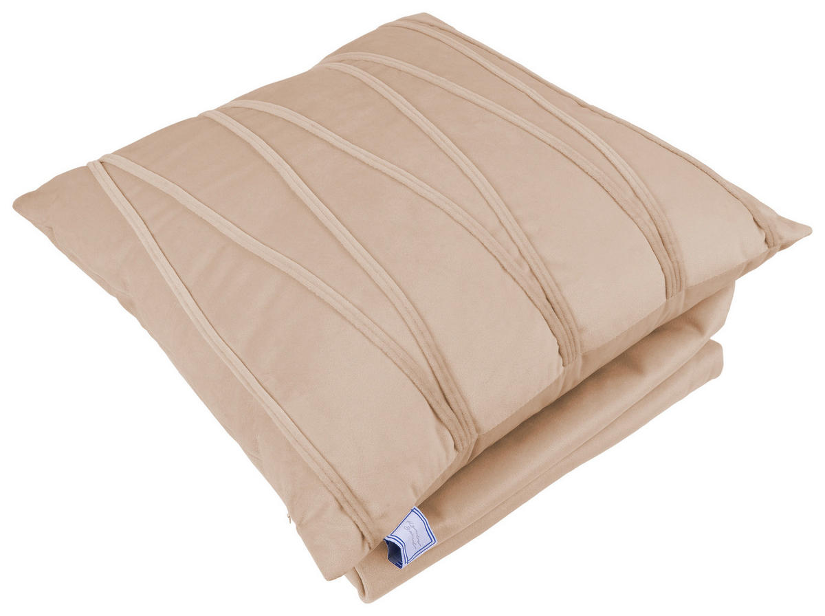 KUSCHELSET  - Champagner, KONVENTIONELL, Textil (130/170/17cm)