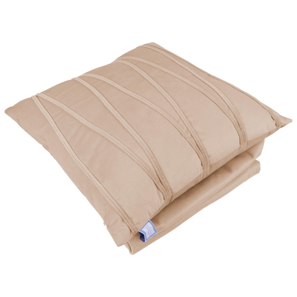 Thumbnail - Xxxl Kuschelset, Champagner, Textil, 2-teilig, Retro, Füllung: Polyester, 130x170x17 cm, Wohntextilien, Kissen, Dekokiss...