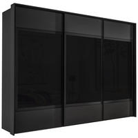 SCHWEBETÜRENSCHRANK Anthrazit  - Anthrazit/Schwarz, Design, Glas/Holzwerkstoff (298/222/68cm) - Moderano