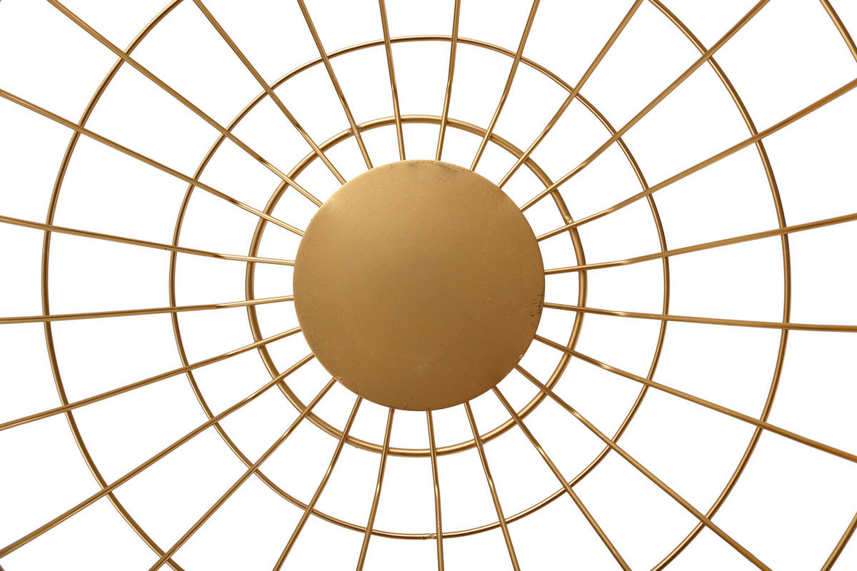 BEISTELLTISCH in Metall 42,5/42,5/29 cm  - Goldfarben/Schwarz, Design, Metall (42,5/42,5/29cm) - Kayoom