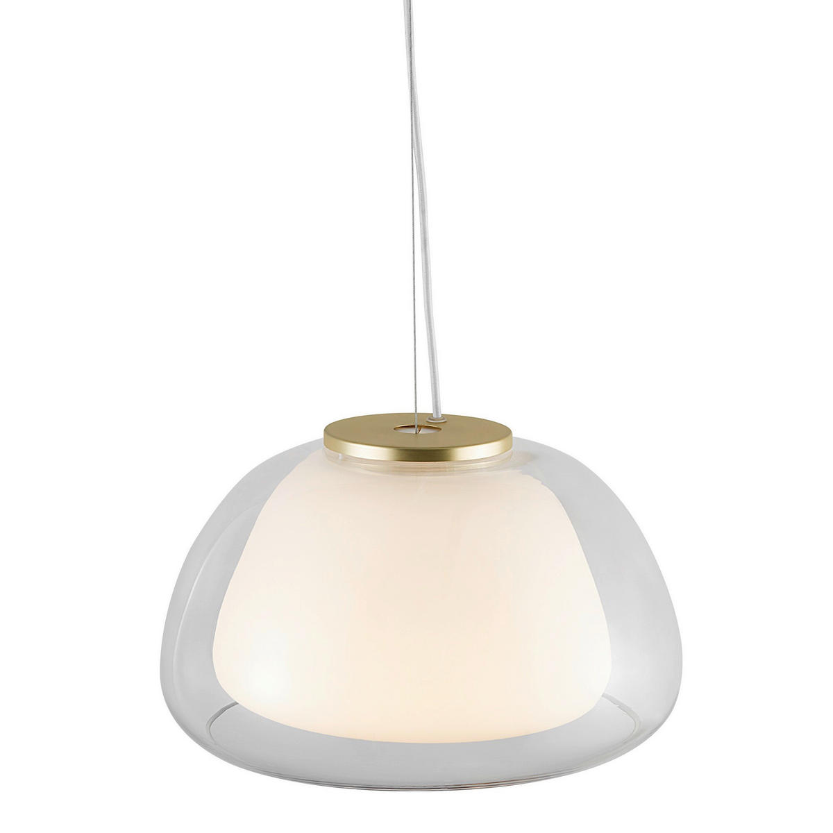 HÄNGELEUCHTE 39/22,8 cm   - Weiß, Design, Glas (39/22,8cm) - Nordlux