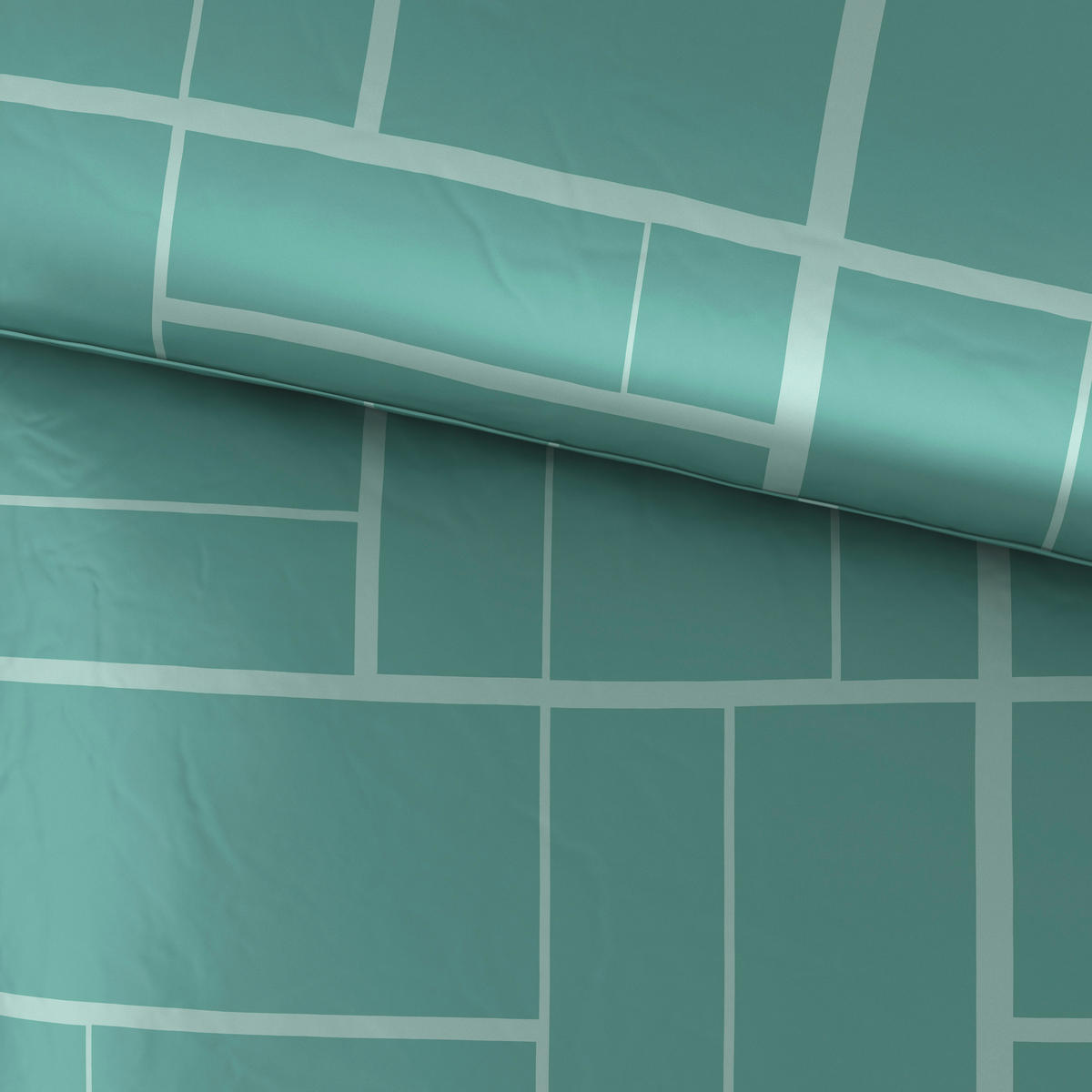 BETTWÄSCHESET Satin 160/210 cm  65 cm/100 cm  - Jadegrün, Konventionell, Textil (160/210cm) - Dieter Knoll