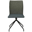 STUHL  , Stoffauswahl, Typenauswahl, Sitzfläche 360° drehbar  , Webstoff, Mikrofaser  ,  - Schwarz/Grau, Design, Textil/Metall (49/91/60cm) - Moderano