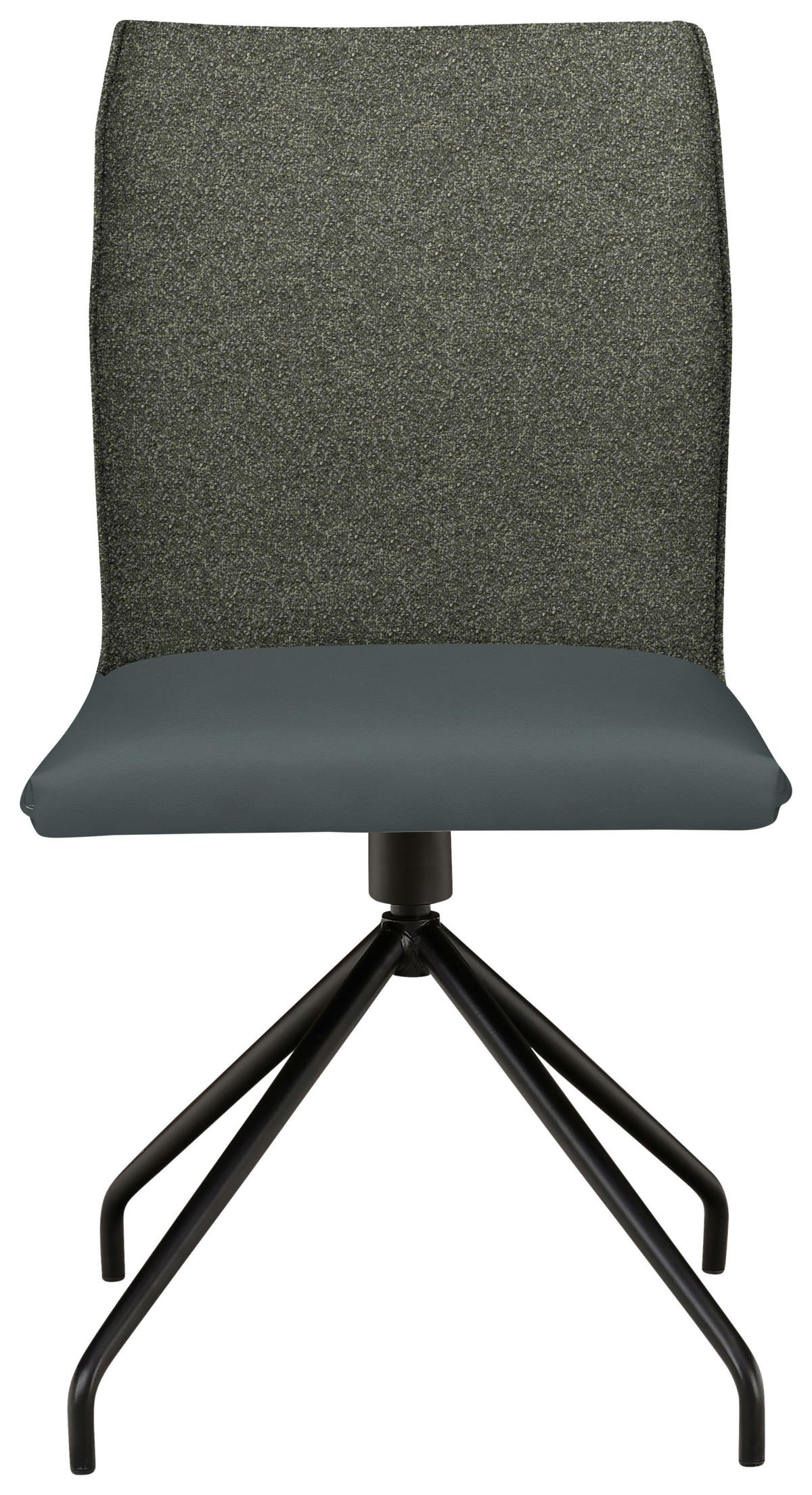 STUHL  in Stahl Webstoff, Mikrofaser Metall, Textil  - Schwarz/Grau, Design, Textil/Metall (49/91/60cm) - Moderano