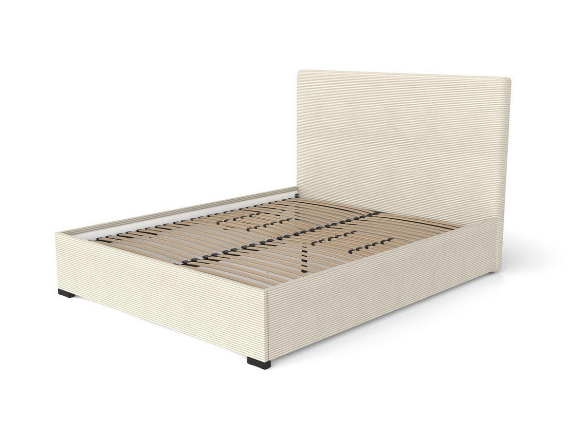 Pat, crem - crem, Basics, textil/material pe bază de lemn (120/200cm) - Hespo