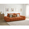 3-SITZER-SOFA EVEREST Struktur Orange  - Schwarz/Orange, MODERN, Kunststoff/Textil (278/90/115cm)