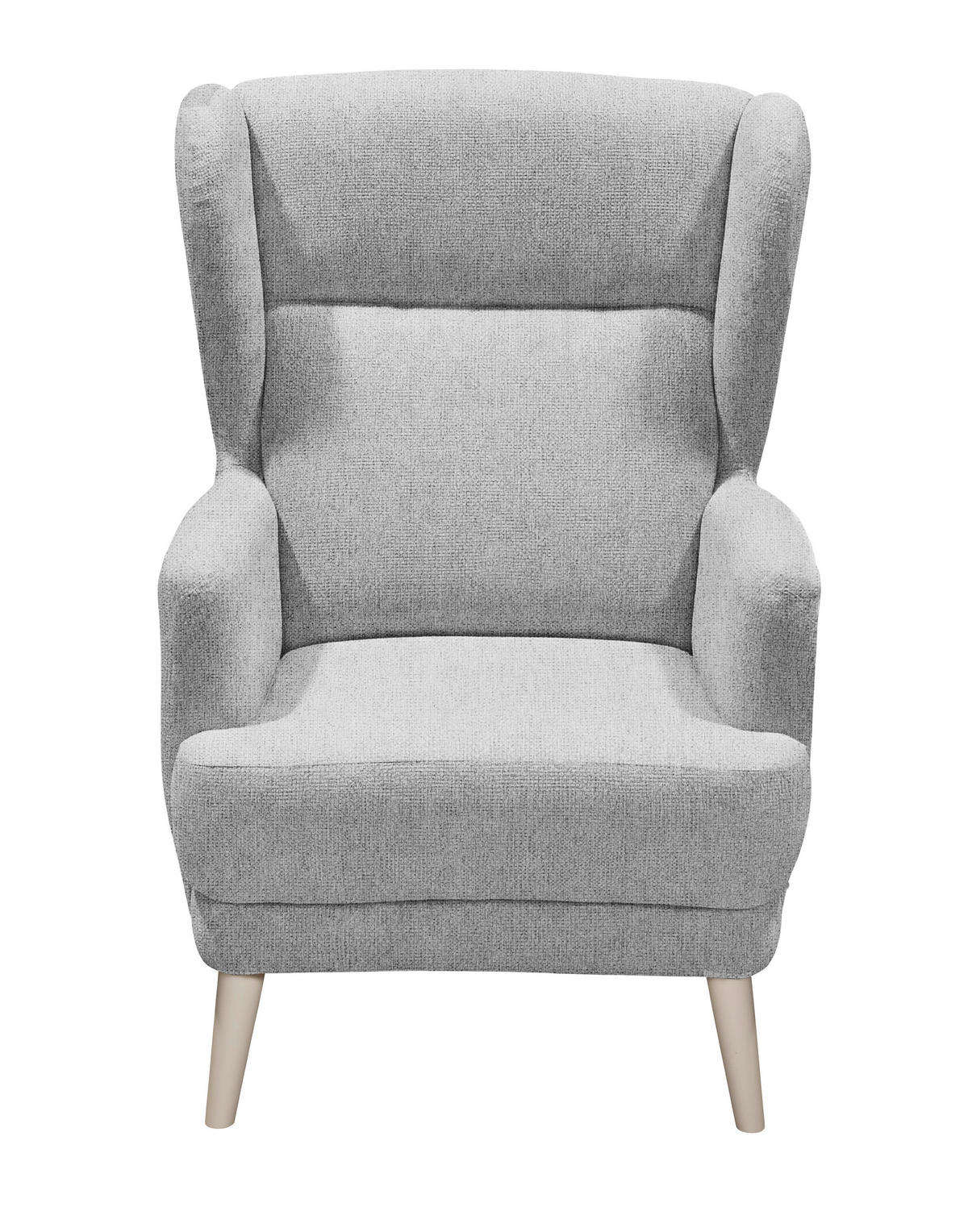 SESSEL in Mikrovelours Hellgrau  - Kaschmir/Hellgrau, MODERN, Holz/Textil (74/106/94cm) - MID.YOU