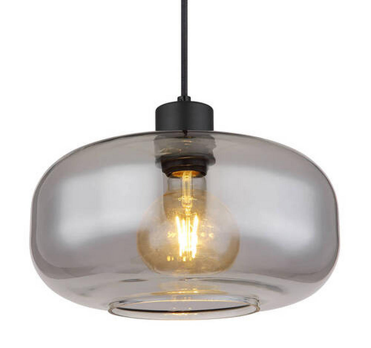 HÄNGLAMPA 28/120 cm  - svart, Basics, metall/glas (28/120cm) - Globo
