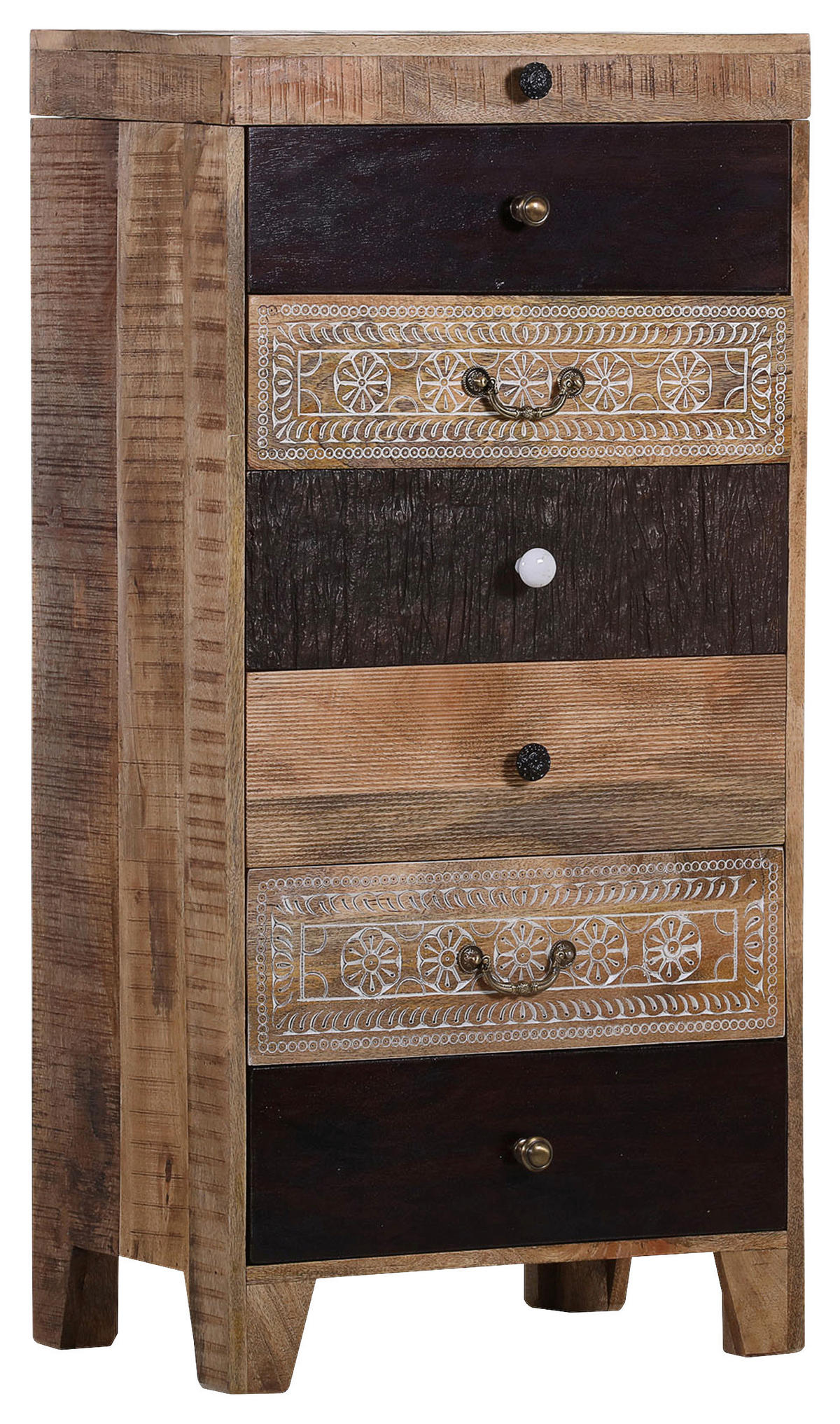KOMMODE  in 60/120/42 cm  - Dunkelbraun/Braun, Design, Glas/Holz (60/120/42cm) - Landscape