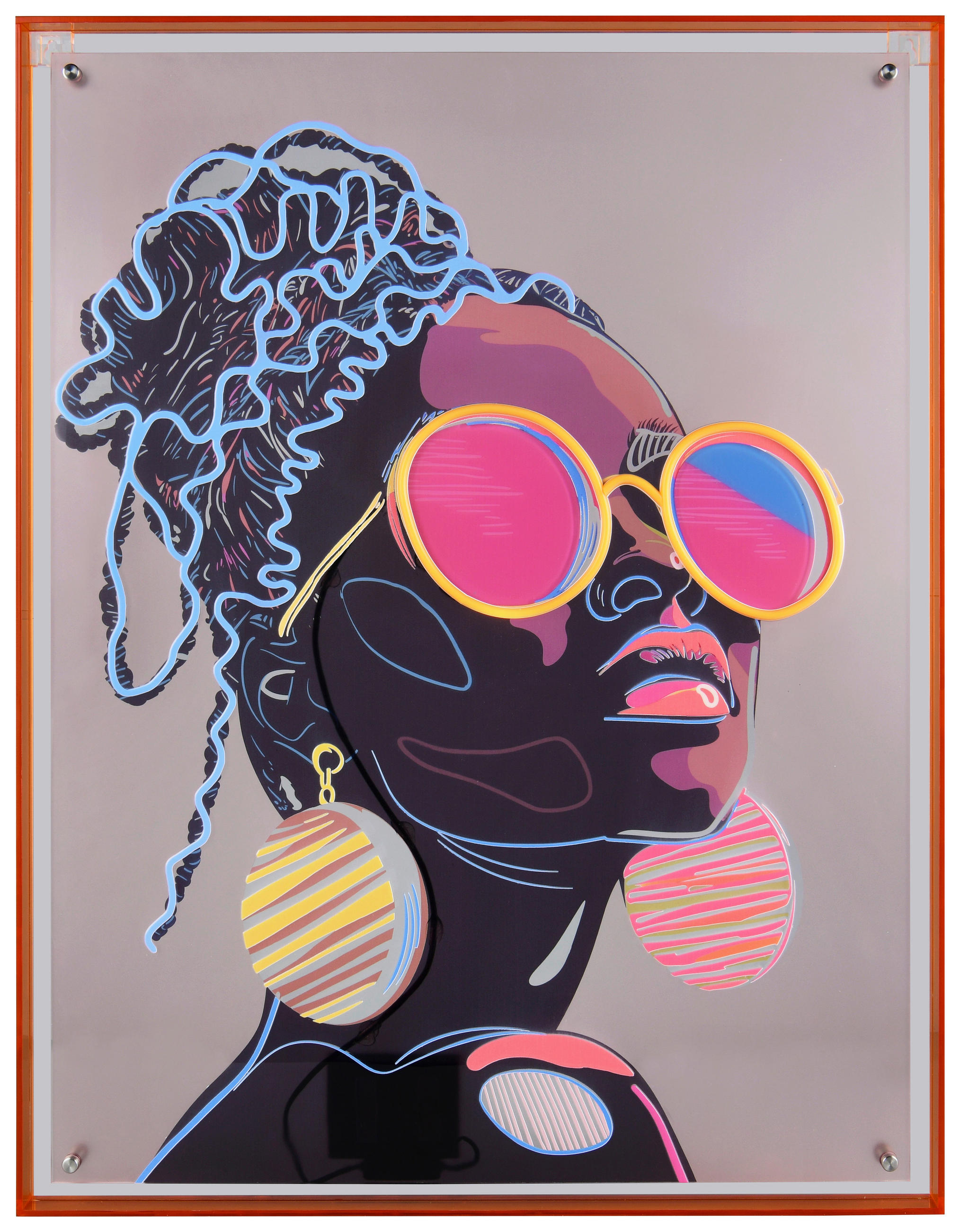 ACRYLGLASBILD Frauen  - Multicolor/Braun, Design, Kunststoff (65/85,4/1,5cm)